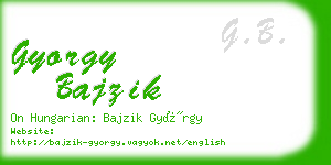 gyorgy bajzik business card